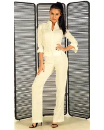 Snug Fit Suit Off White Linen