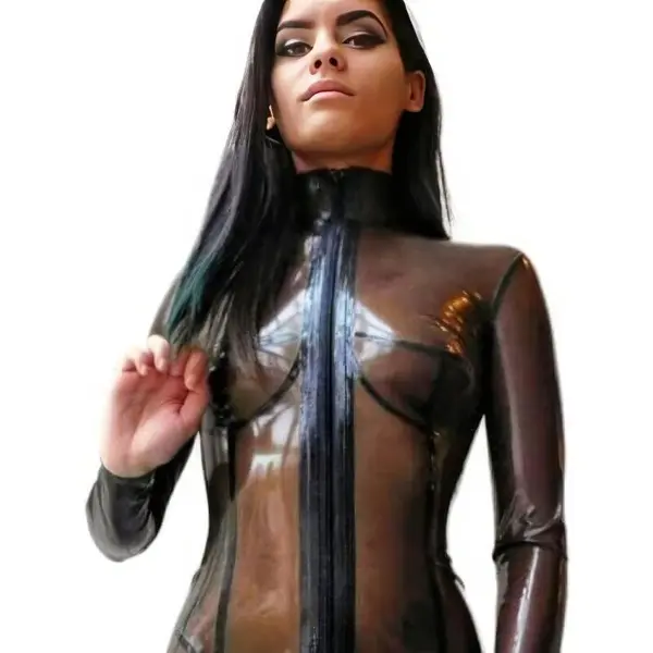 Sexy Transparent Latex Jumpsuit