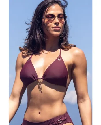 St Barts Non-Wired Triangle Bikini Top - Cherry