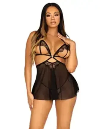 Leg Avenue Open Cup Babydoll And Panty