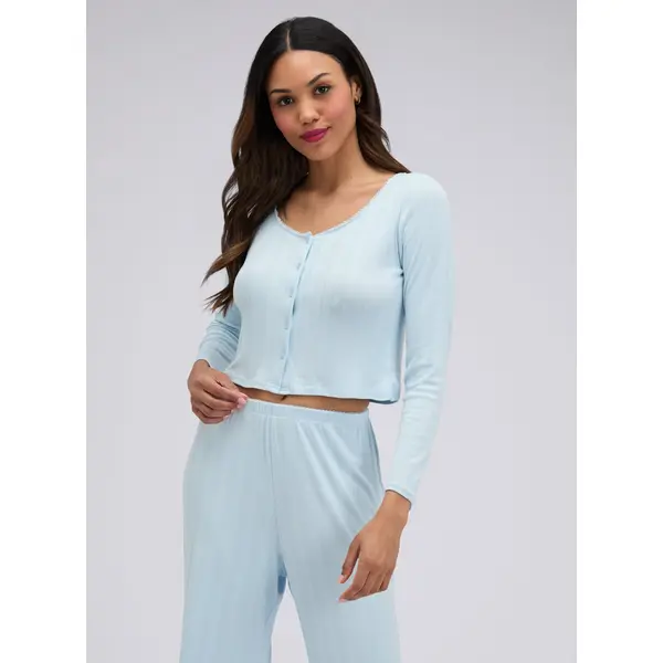 Pointelle cardigan