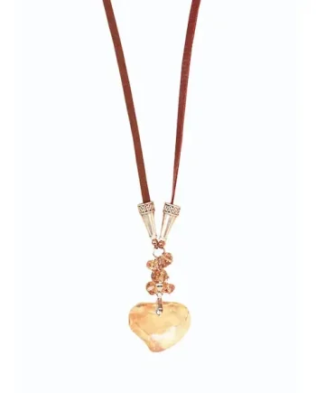 Heaven Sent Leather and Heart Necklace