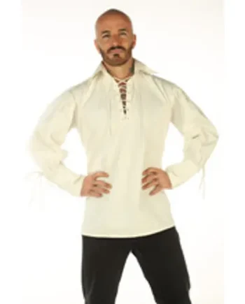 Jacobite French Ghillie Cream Shirt