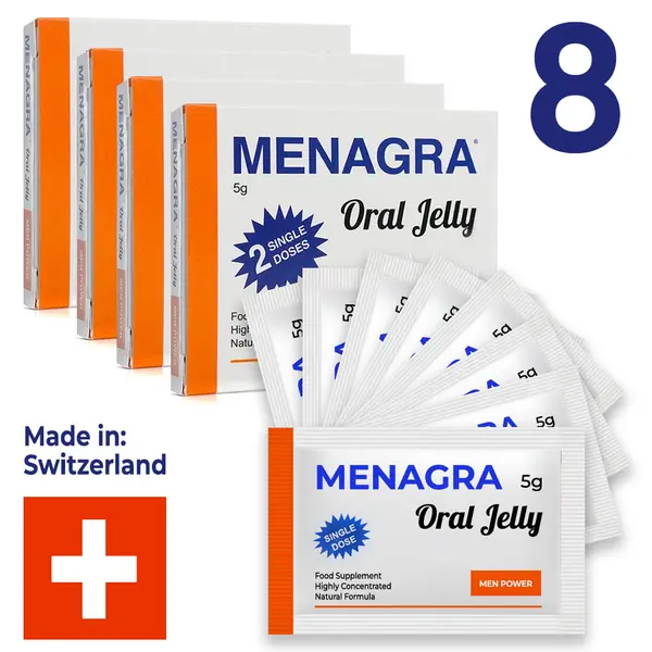 MENAGRA Oral Jelly - Enhance Your Erection 8 sachets (4 boxes)