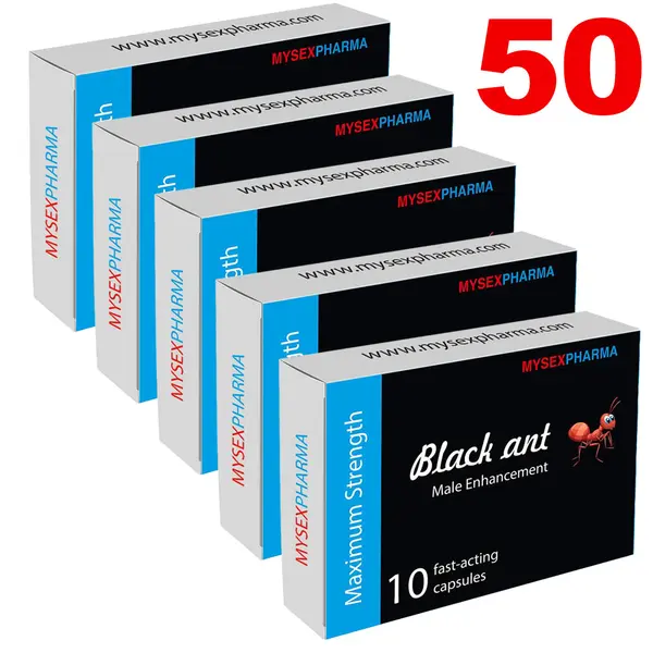 BLACK ANT 5 x 10 capsules for erection