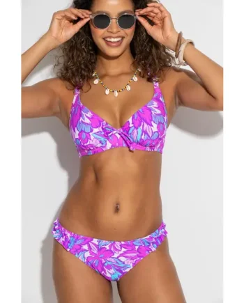 Ocean Breeze Tab Bikini Brief - Ultraviolet/White