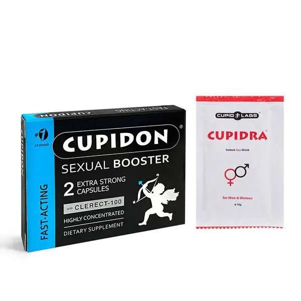 Cupidon 2 Capsules - The Ultimate Solution for Stronger and Longer-lasting Erections + Cupidra Arousal Drink