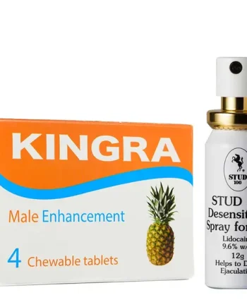 KINGRA Ultra Strong 4 Erection Pills + STUD 100 Last Longer and Enjoy Intimate Moments