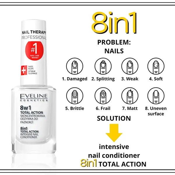 Eveline – 8in1 Total Action Intensive Nail Conditioner 12ml
