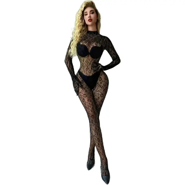 Long Sleeve Net Bodysuit