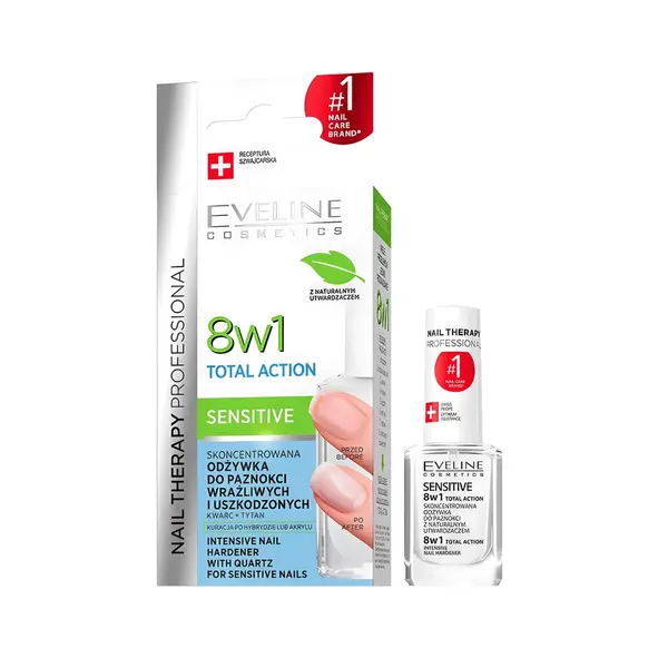 Eveline – 8in1 Total Action Concentrated Conditioner For Sensitive Nails 12ml