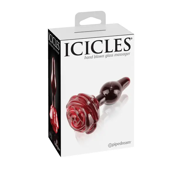 Icicles No. 76 Glass Rose Butt Plug