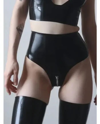 Latex Rubber high waisted knickers