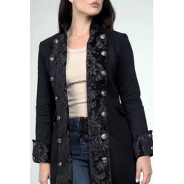 Women's Military Style Jacket Top