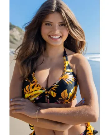 Paradiso Triangle Hidden Underwired Bikini Top - Black
