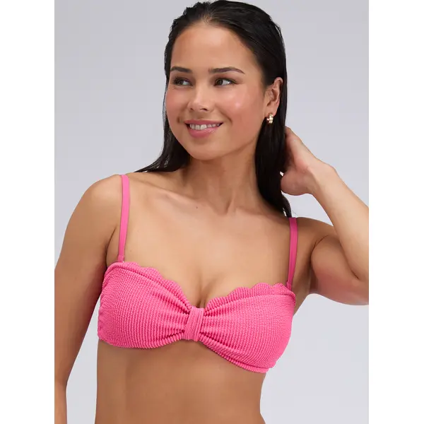 Kiri scalloped multiway bandeau bikini top