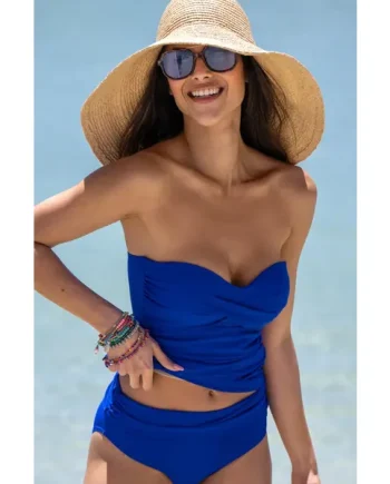 Santa Monica Non-Wired Strapless Tankini Top - Ultramarine