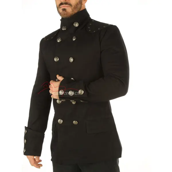 Men's Steampunk Military Jacket Top