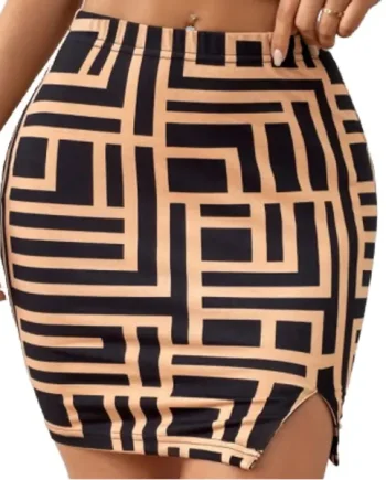 Split Hem Bodycon Skirt