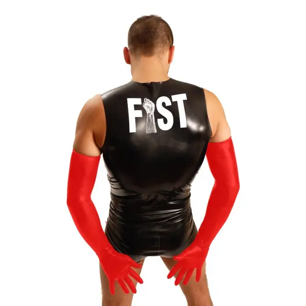 Shoulder Rubber Gloves • Red