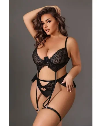 Deluxerie Plus Size Lingerie Set Breancatr