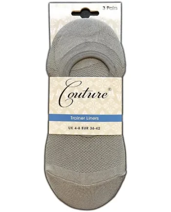 Couture Trainer Liners 3 Pair Pack