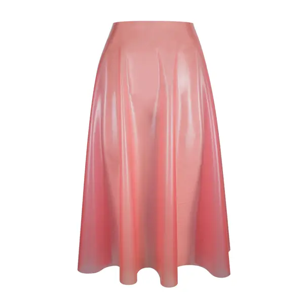 Latex Bambi Skirt in sheer pink