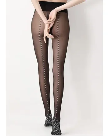 Oroblu Eco Sneakers Funny Black Pied De Poule Tights
