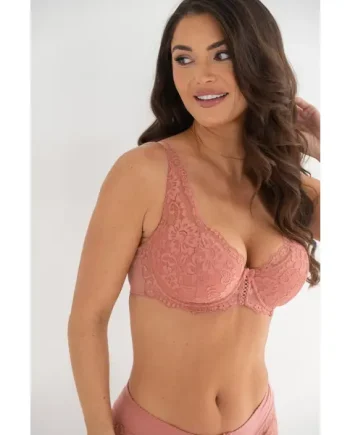 Fleur Lightly Padded Underwired Bra - Rose Pink