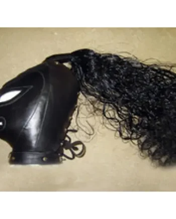 Real Leather Creature Hood Party Slave Mask