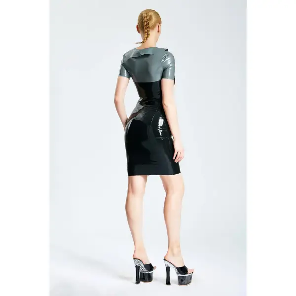 Latex Executive Style Mini Dress