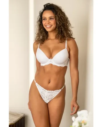 Fleur G-String Thong - White