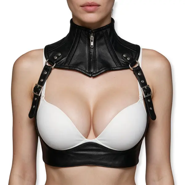 Leather Neck Corset Harness