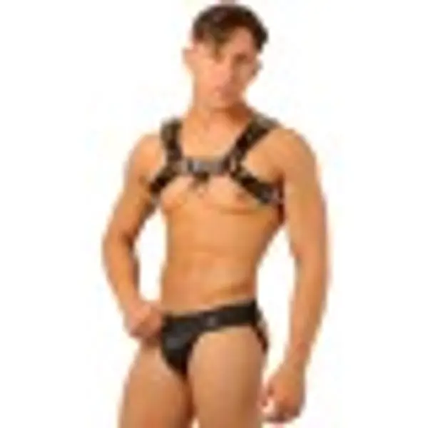 Fist Leather Harness + Jock • Black