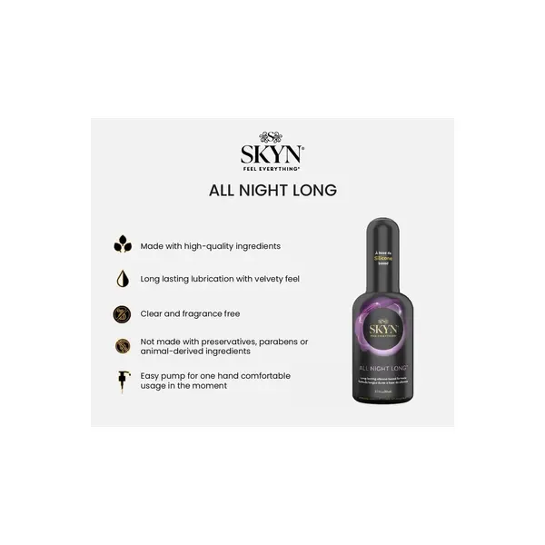 Mates SKYN All Night Long Silicone Based Lubricant 80ml