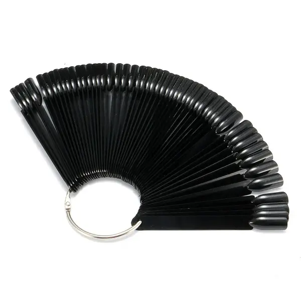 Aba Group Nail Swatches with Ring BLACK Square 50pcs.