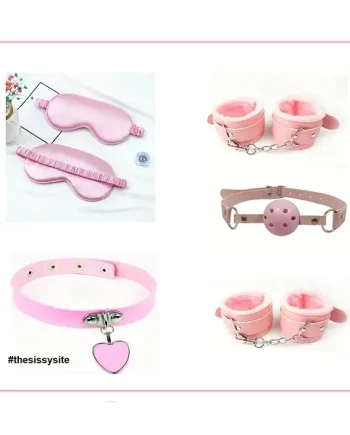 Pink 5 Piece BDSM Starter Kit