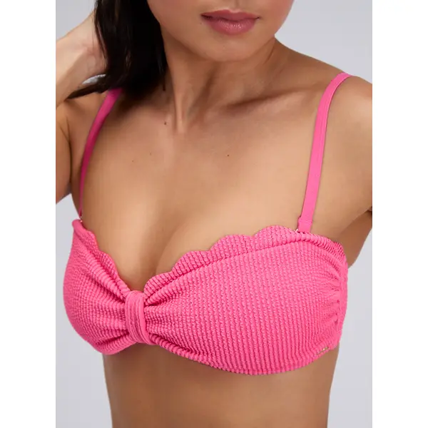 Kiri scalloped multiway bandeau bikini top
