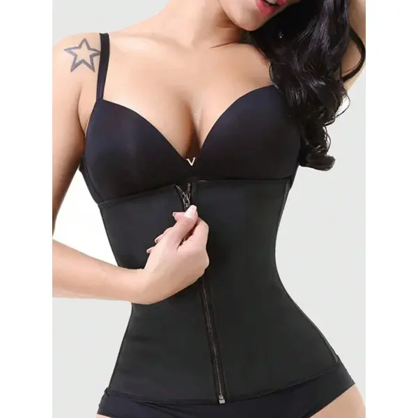 Corset Body Shaper With Buckles And Zipper