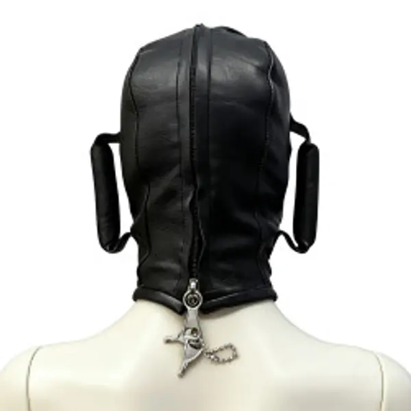 Phantom Leather Zip Hood with Detachable Handles