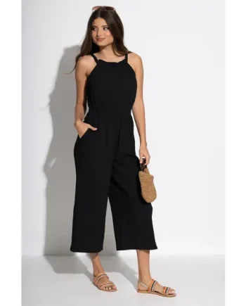 Gemma High Neck Jumpsuit - Black