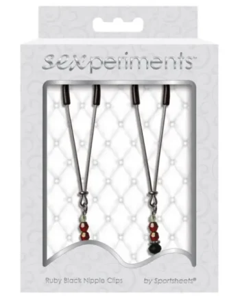 Sexperiments Ruby Black Nipple Clips