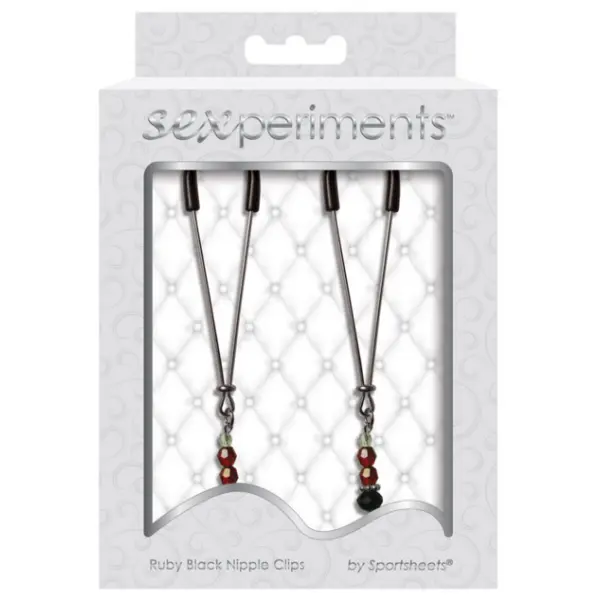 Sexperiments Ruby Black Nipple Clips
