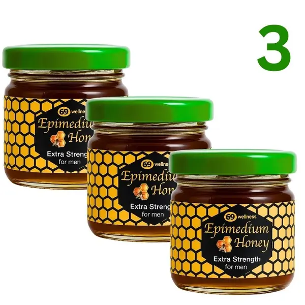 3 x Epimedium Honey for Men 40g. - Enhance Your Sexual Pleasure