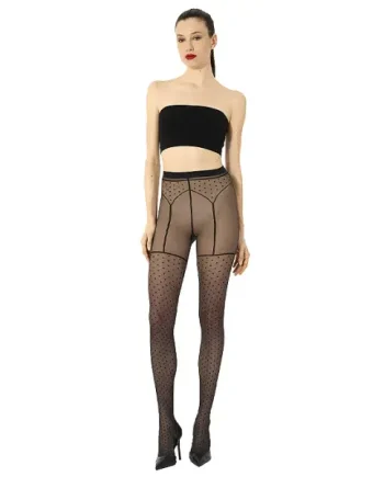 Wolford Dotted Garter Belt Tights