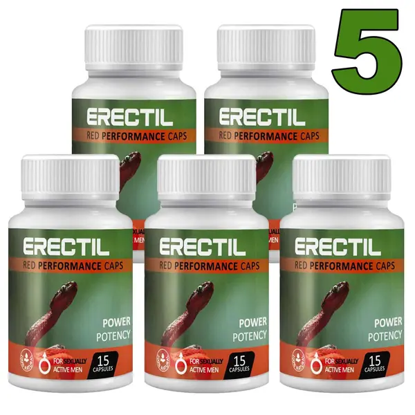 5 x Erectil 15 Capsules - Enhance Your Erection
