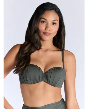 Cortona strapless ruched bikini top