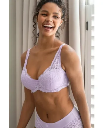 Fleur Lightly Padded Underwired Bra - Lilac