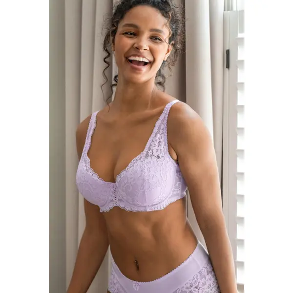 Fleur Lightly Padded Underwired Bra - Lilac