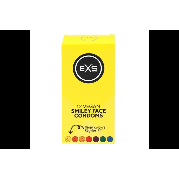 Boxed EXS Smiley Faces condoms 12